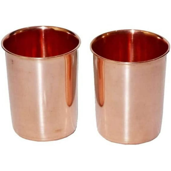 Copper Plain Design Glass Set (300ML), Serveware/Kitchenware/Tableware (Set of 2)