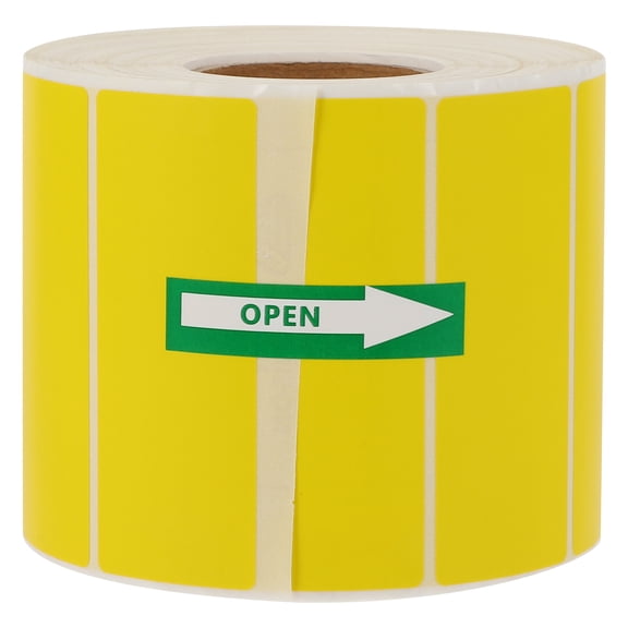 Supvox Premium Yellow Coated Paper Stickers for Barcode Printing and Multipurpose Use