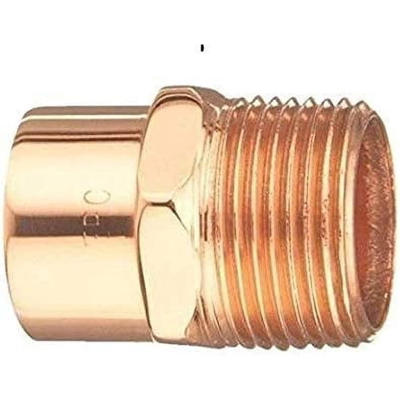 Copper Plumbing Pipe Fitting Elkhart 3/4" C x Male Adapter - 10 Pack, Made in USA 0.75 Inch