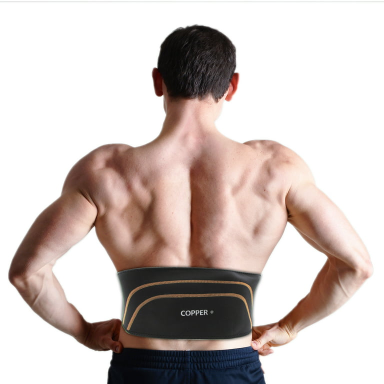 Copper Plus Recovery Back Brace - Highest Copper Content Back Braces for  Lower Back Pain Relief. Lumbar Waist Support Belt Fit for Men + Women.