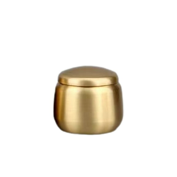 Copper Powder Jar Portable Storage Box Supplies for Office School Living Room Meditation
