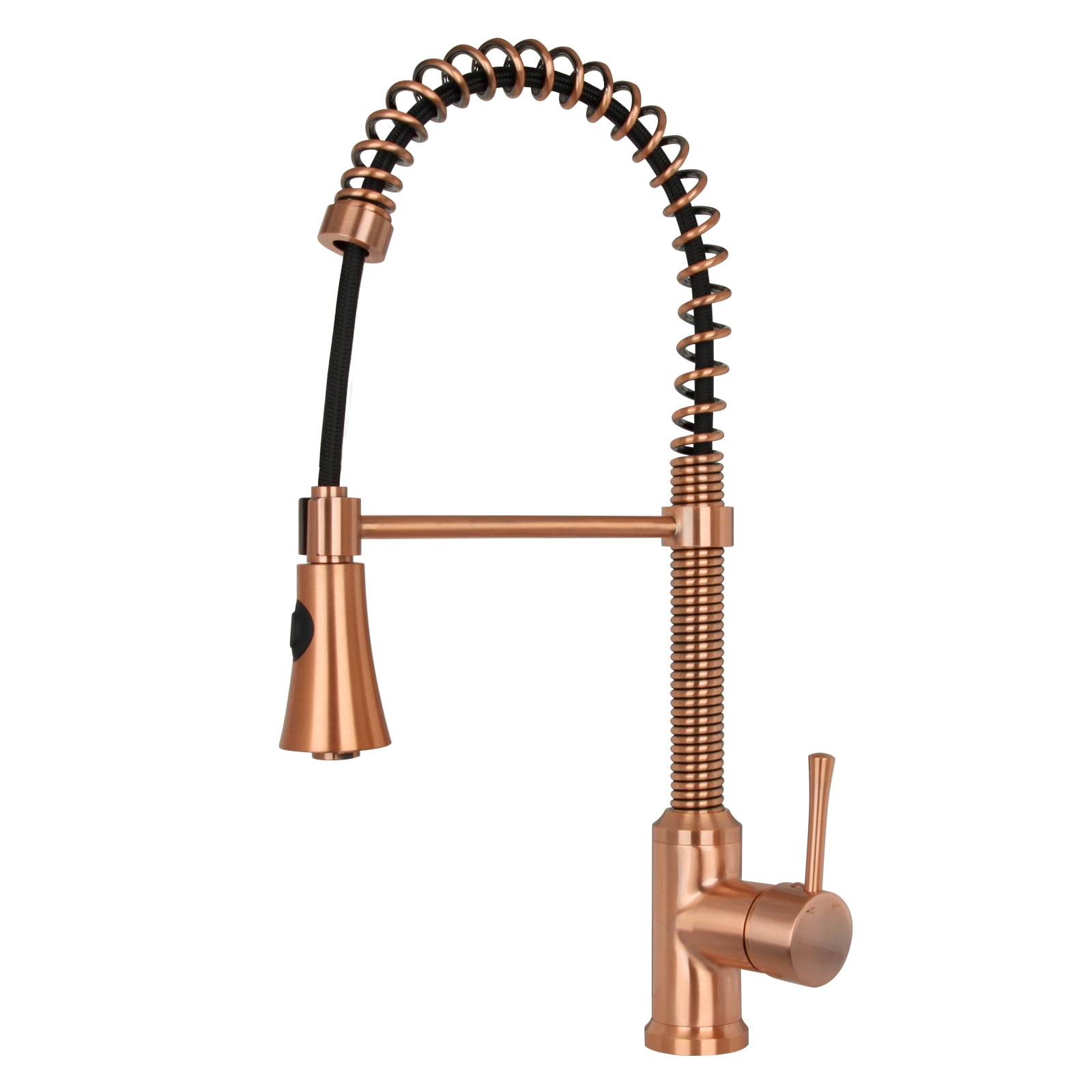Copper Finish Solid Brass Pull Down Kitchen Faucet with Spray