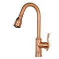 thumbnail image 1 of Copper Pull Out Kitchen Faucet, Single Level Solid Brass Kitchen Sink Faucets with Pull Down Sprayer, 1 of 6