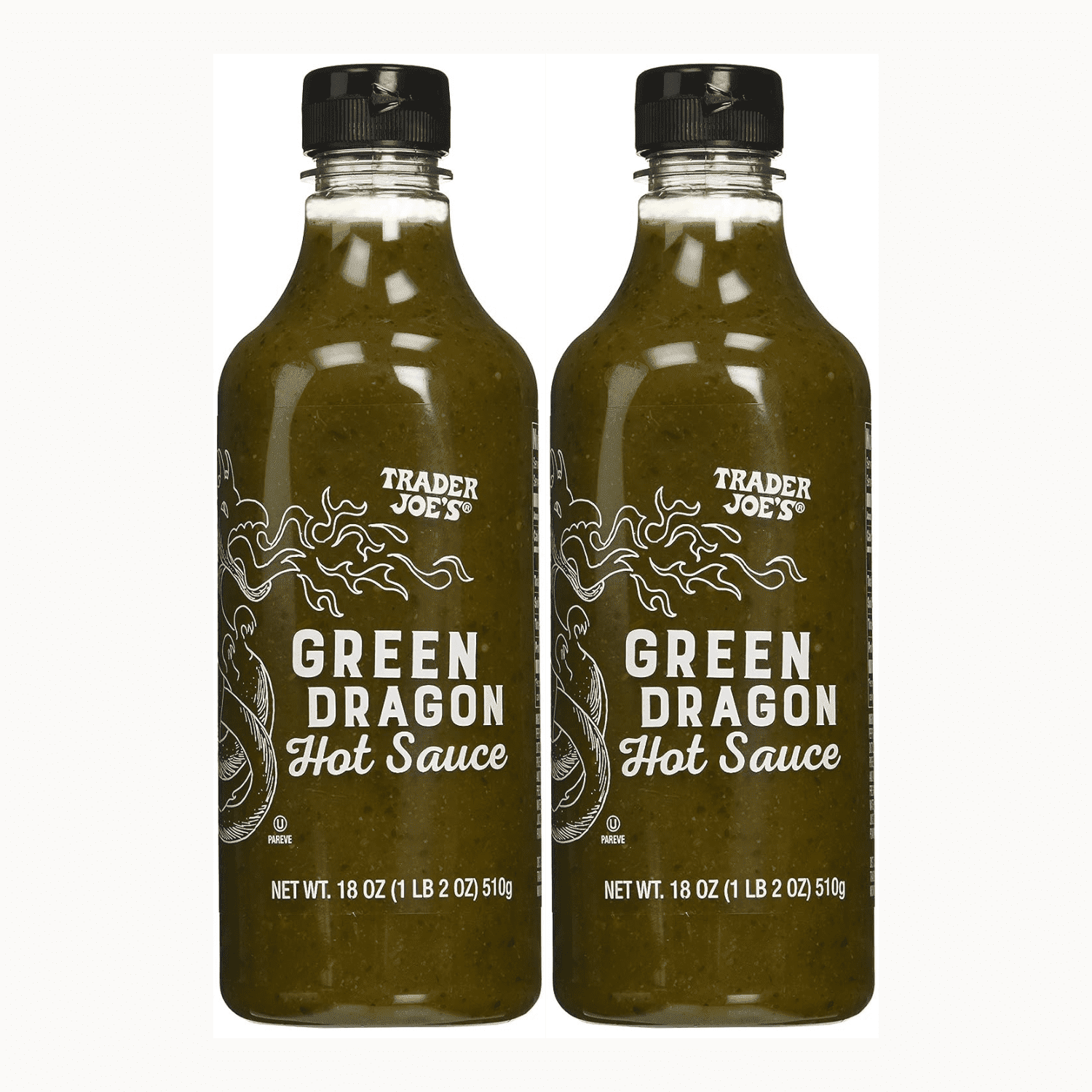 Copper Queen Hot Green Dragon Hot Sauce, 18 oz Bottle (Pack of 2)