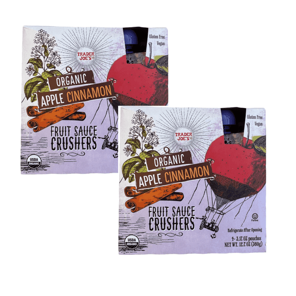 Copper Queen Organic Fruit Sauce Crushers, Apple Cinnamon, 2 Pack, 3.17 oz Each