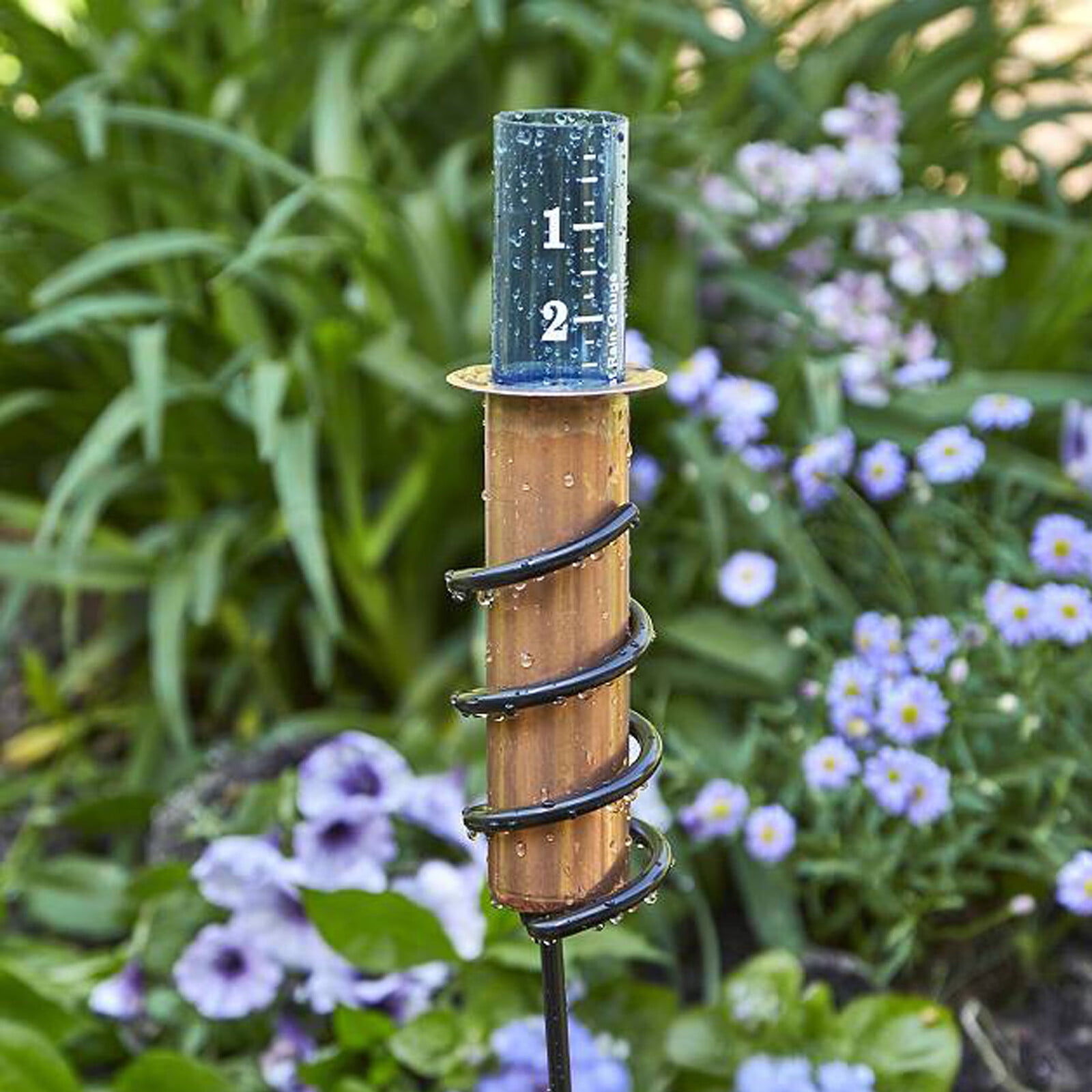 Zppruwe Brand Copper Rain Gauge, Floating Decorative Water Tube for