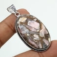 thumbnail image 1 of Copper Rhodochrosite Gemstone Handmade Ethnic Gift Pendant Jewelry 2.2" SA 6313, 1 of 2