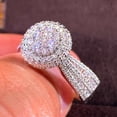 thumbnail image 1 of Copper Ring For Women With Micro Inlaid Simulated Diamond Hand Ornament Gold Plated Jewelry European Style Zircon, 1 of 5