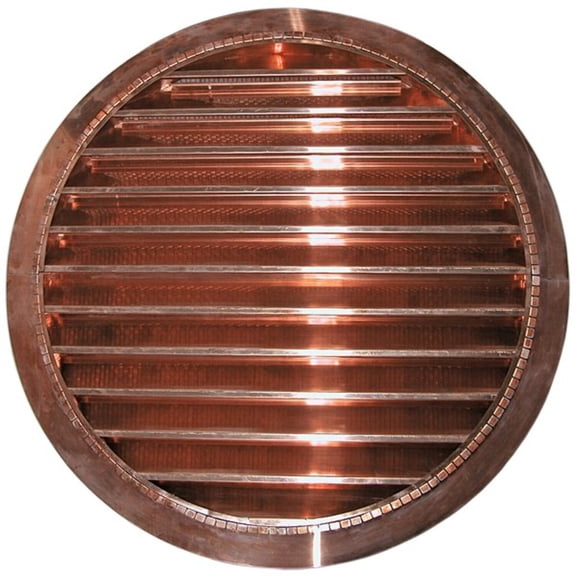 Copper Round Circle Louver Gable Wall Vent Vent Size: 18" Diameter, Mount Type: Stucco