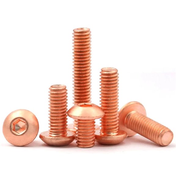 Copper Round Socket Head Hexagon Socket Bolt M3 M4 M5 Hexagon Machine Screw 35Mm M6 (2Pcs)