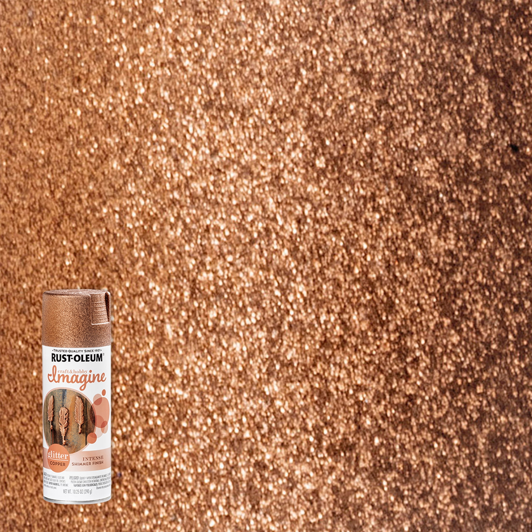 4 Pack, Copper, Rust-Oleum Craft & Hobby Imagine Glitter Spray Paint- 354074, 10.25 oz.