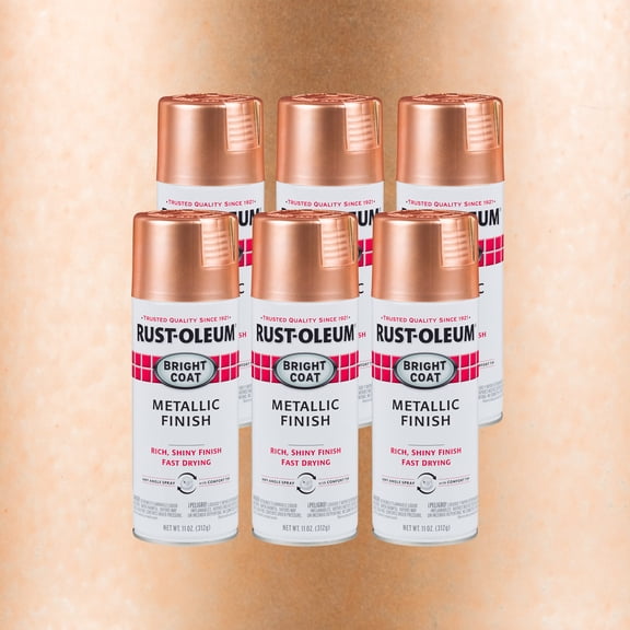 Copper , Rust-Oleum Stops Rust Metallic Protective Enamel Spray Paint, 11 oz, 6 Pack