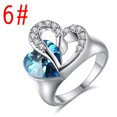 thumbnail image 1 of Copper Sapphire Crystal Heart of Ocean Ring for Women, 1 of 9