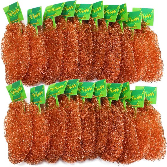 Copper Scouring Pad, Scrubbing Scour Pads 20 Pcs/Pack, Pure Copper, 13g / Pc