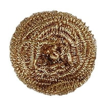 Copper Scrubbers | Scrub Sponges For Stainless Oven Racks Grills,Brass Ball Scrubber for Kitchen Scrub Pots Dishes Wall Tub Cleaner Household Cleaning Supplies(Bronze,2.76x2.76x1.57")