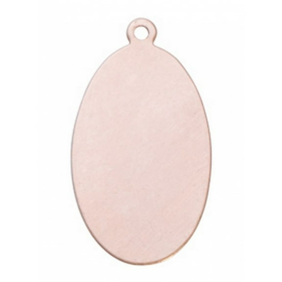 Copper Shape, Oval, 1 by 1-7/16 Inch, 6 Pieces
