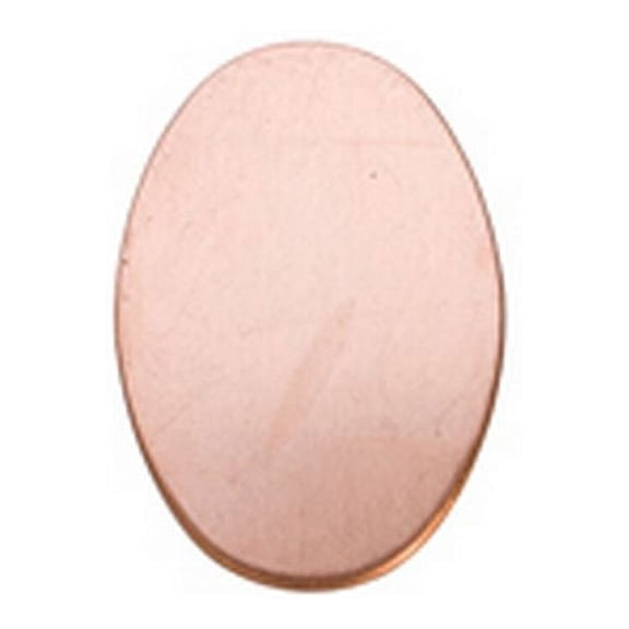 Copper Shape, Oval, 17/32 by 23/32 Inch, 6 Pieces