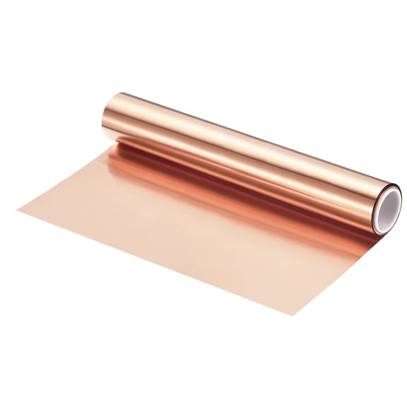 Copper Sheet Roll 2000mm x 150mm x 0.01mm, 99.9% Pure Copper Strip Copper Flashing Metal Foil Plate for DIY Projects