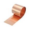 thumbnail image 1 of Uxcell Copper Sheet Roll 2500mm x 50mm x 0.01mm, 99.9% Pure Copper Strip Copper Flashing Metal Foil Plate for Electricity DIY Projects, 1 of 6