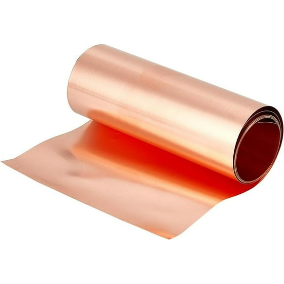 Copper Sheet Roll Copper Flashing 10x100cmx0.1mm Soft Foil Thin Roll Copper Strip Gold for DIY Making