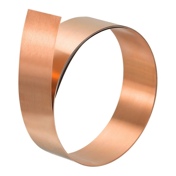 Copper Sheet Roll, Metal Foil Plate 1000mm x 20mm x 1mm, 1 Pack