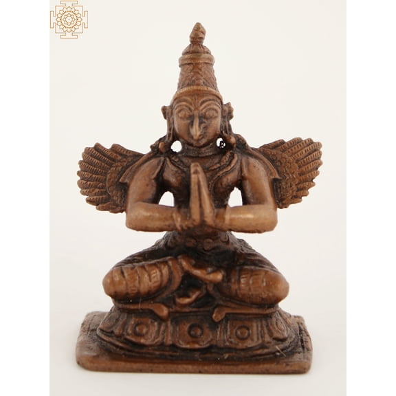 Copper Small Holy Bird Garuda Idol Seated