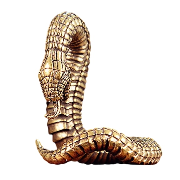 Copper Snake Figurine Tea Pet Desktop Decoration Metal Snake Ornament for Tea Ceremony Table Decorations