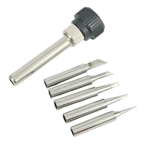 Copper Soldering iron Tips Handle Set Solder Station Tools Welding Equipment