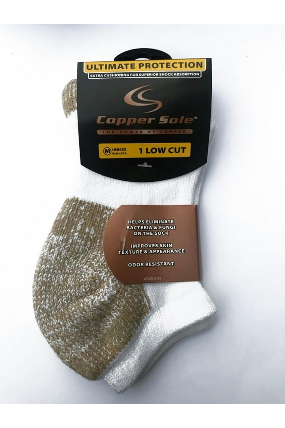 Low Cut White Socks Unisex Medium 3-pack   "Ultimate Protection & Extra Cushioned"  MADE IN USA