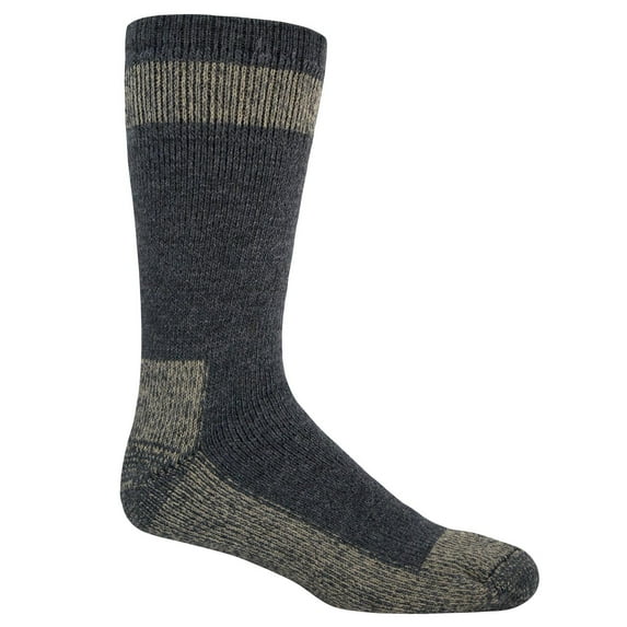 Copper Sole Mens Outdoor Boot Merino Wool Crew Sock, Men's Shoe Size 6-12, Navy