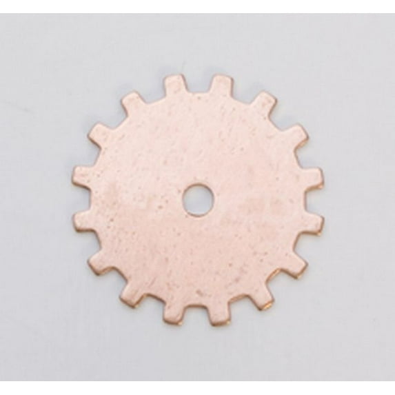 Copper Solid Gear, 24 Gauge, 3/4 Inch, Pack of 6