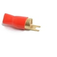 Copper Spade 0ga Terminal Crimp Barrier Spades Speaker Wire Connectors