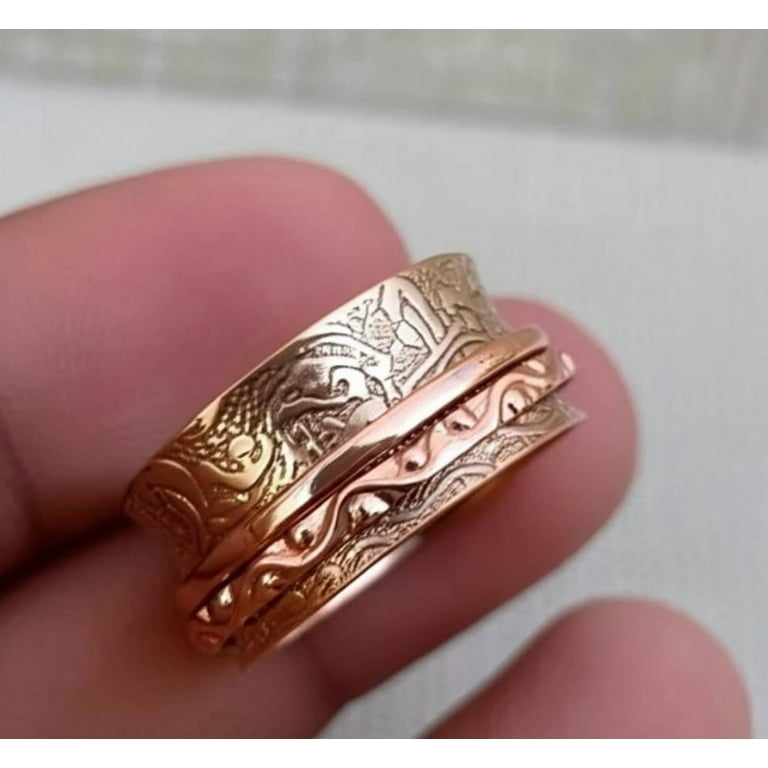 Copper Spinner Band Ring, Women Ring, Handmade Spinner Ring - Main Image