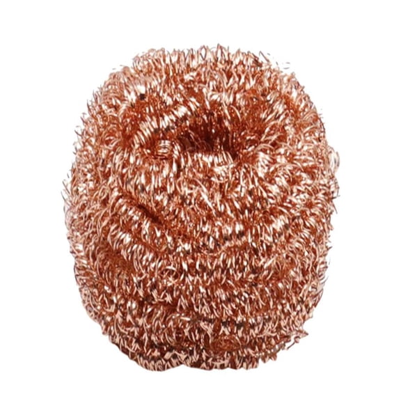 Copper Sponge Scouring Pad Stainless Steel Wool Scrubber Kitchen Cleaning Tool for Pots Pans Dishes Gold 2.4in 1pc
