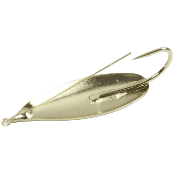 Copper Spoon Fishing Lure Weedless Design For Flutter Action, High-Reflective Metal Hard Bait For Freshwater Saltwater, Snag-Free Tackle 7/14/21g(64mm*22mm, 14g, 3/0 Golden)