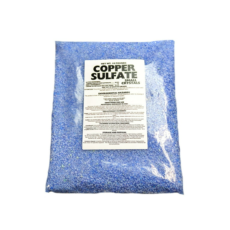 Copper Sulfate Small Crystals - 10Lb Bag 