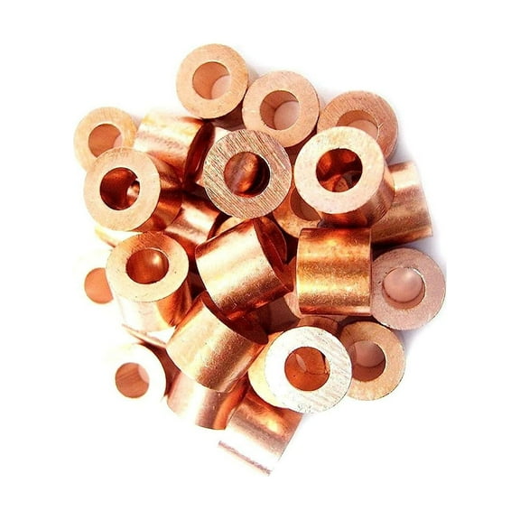 Copper Swage Stop for 1/16" Wire Rope Cable - Copper Cable Stop Sleeve for 1/16 Inch Wire Rope Swage Clip Copper Cable Crimp Sleeves Cable Stops 1/16" Copper Swage Sleeves