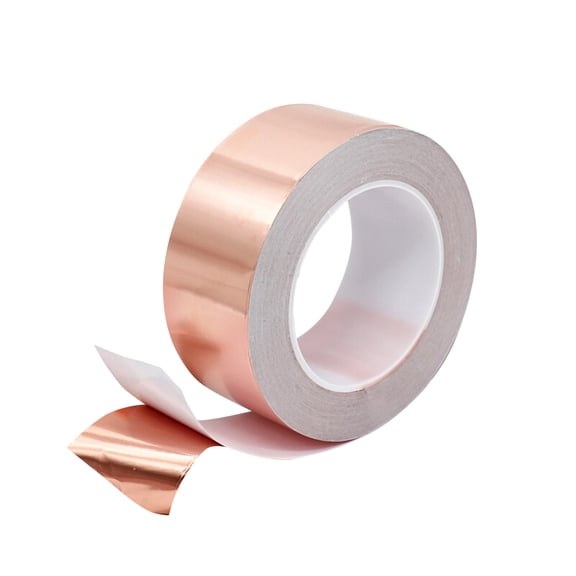 Copper Tape, Barrier, 2 in 0.002 in 65 Ft, Self-Adhesive, Waterproof, Rust-Resistant, Heat Conductive, Slug, Diy Craft, 1 Pc