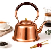 Copper Tea Kettle 1 Liter Stovetop Induction Compatible For Gas Electric Stove