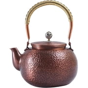 Copper Tea Kettle for Stove Top Handmade Solid Copper Tea Pot without Coating, Extra Thick Stove Top Tea Kettle, Hammered Copper Teapot for Stovetop1400ML