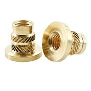 Copper Threaded Nut Inserts M2 M2.5 M3, M4 M5 M6 M8 3D Print Flange T-Nuts Knurled Thread Hot Melt Heating Insert Nuts
