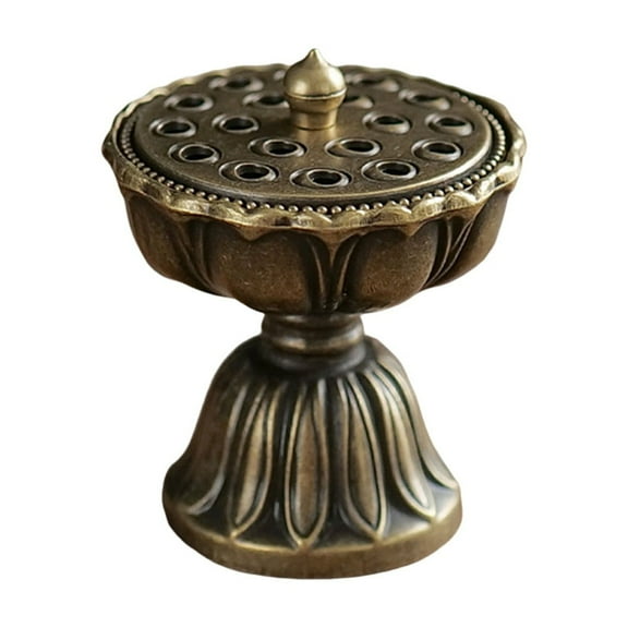 Copper Tower Incense Burner Sandalwood Incense Burner Lotus Incense Burner Incense Plug Ornaments Buddhist Temple Home Interior