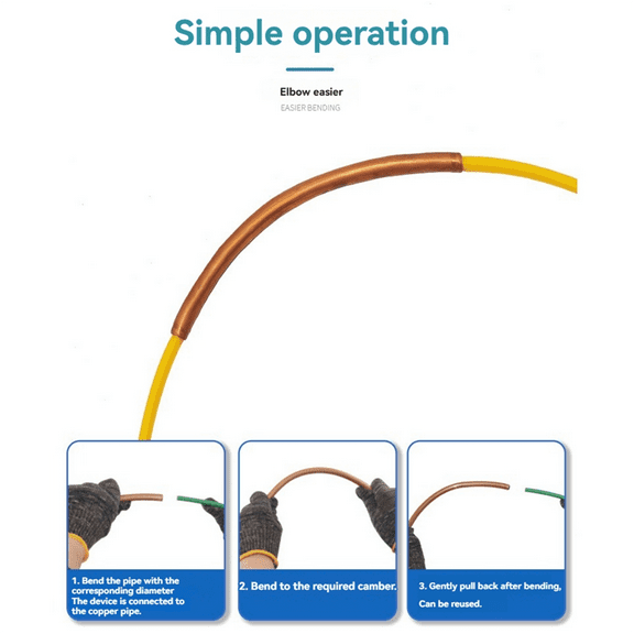 Copper Tube Bender Kit for Air Conditioning Applications PE Plastic for Precision Bending of 5/8Inch Pipes