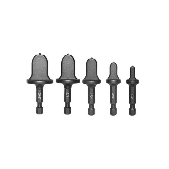 Copper Tube Flaring Tool 5PC Drill Bit Set, Copper Pipe Expander Bit for Air Conditioner Repairing, Include 3/4 5/8 1/2 3/8 and 1/4
