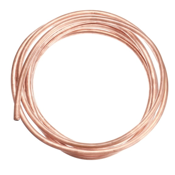 Copper Tube Refrigeration Tubing 1/2" OD x 7/16" ID x 19.7Ft Seamless Round Pipe Coil for Refrigerator, Freezer