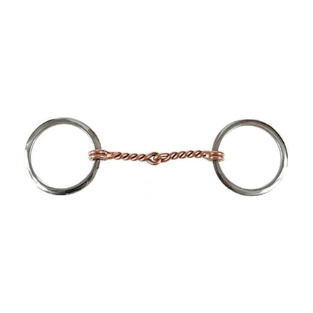 Copper Twisted Wire Ring Snaffle Bit