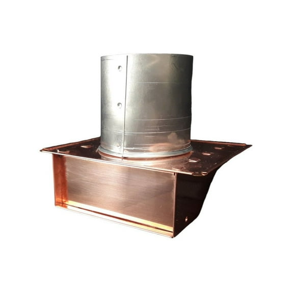 Copper Under Eave & Soffit Dryer Vent - Exhaust Vent Duct Size: 4", Flapper - Screen: Flapper