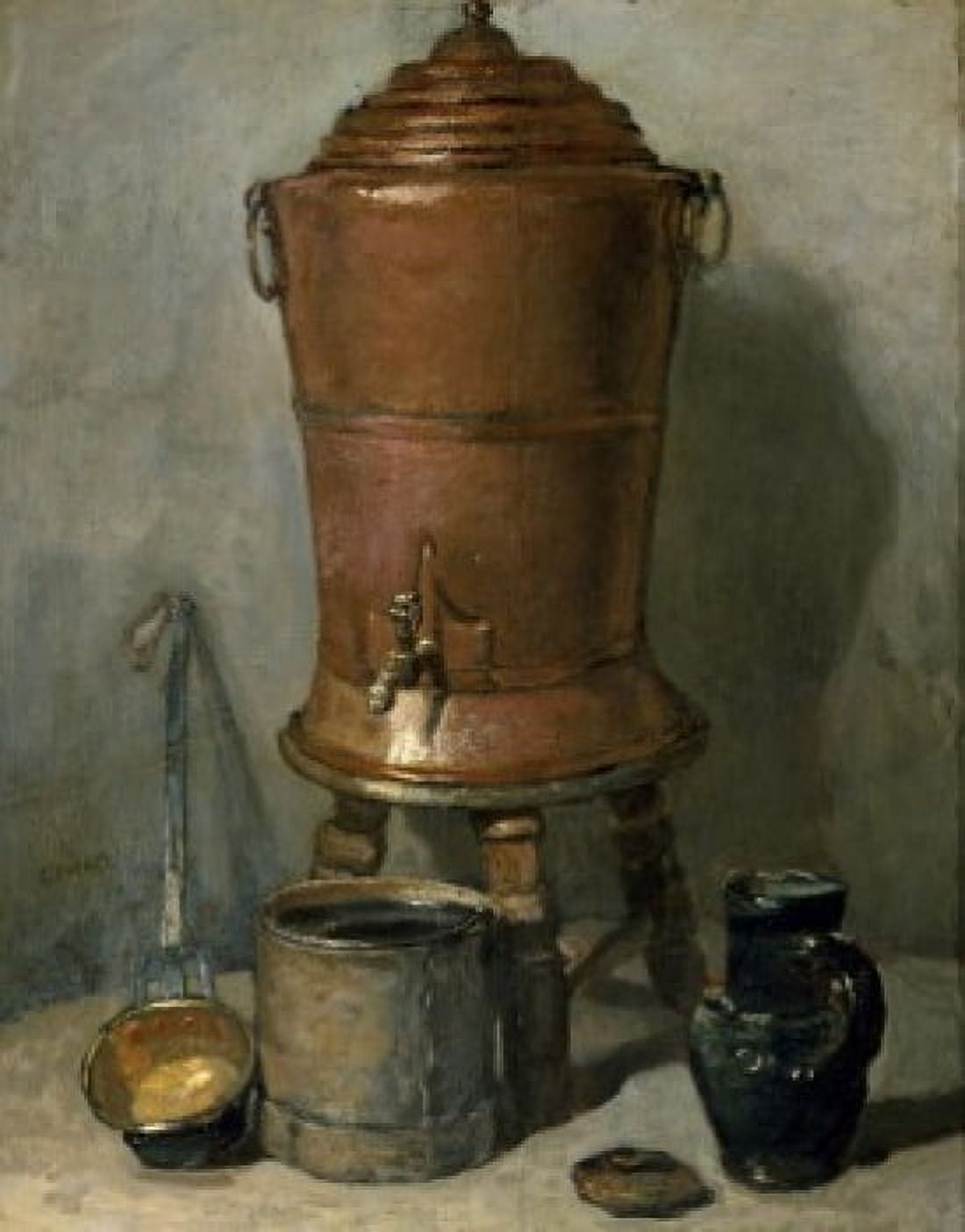 The Copper Urn (La fontaine de cuivre) 1733 Jean-Sim???on Chardin (1699-1779 French) Musee du Louvre Paris Canvas Art - Jean-Simeon Chardin (18 x 24)