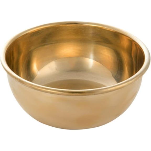 Copper Utensils Copper Bowl: Handmade Pure Copper Mixing Bowls, Flat Bottom Small Copper Bowl for Kitchen, Dinnerware & Decorative Uses (Brass)