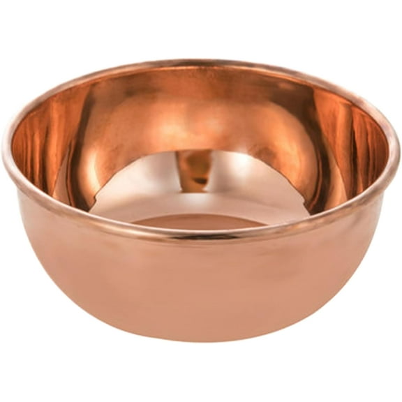 Copper Utensils Copper Bowl: Handmade Pure Copper Mixing Bowls, Flat Bottom Small Copper Bowl for Kitchen, Dinnerware & Decorative Uses (Copper)